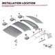 thumbnail image 4 of 6 Piece Set Convertible Sunroof Roof Top Hinge Cover for BMW E93 335i M3 M4 F83 2007-2019, 4 of 5