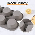 thumbnail image 3 of CAKETIME 2 Pack Jumbo Muffin Pan, 3.5 Inch Large Muffin Pan 6 Cup Silicone Jumbo Cupcake Tin, 3 of 9