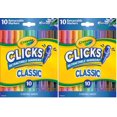 thumbnail image 1 of Marcadores Retráctiles Crayola Clicks 10 unidades Punta Cónica Lavables, 1 of 7