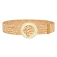 thumbnail image 2 of Womens Striped Printed Woven Elastic Summer Belt Skinny With Wood Buckle, 2 of 4