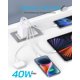 thumbnail image 5 of Cargador Dmiosw USB C de 4 puertos PD3.0 QC3.0 de 40 W, paquete de 2, 5 of 7