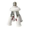 thumbnail image 2 of E27 Base de lámpara Bombilla ajustable Splitter Convertidor de luz Adaptador de reemplazo Soporte portátil para Taller de oficina 4 en 1 tholdsy  HA059578-02, 2 of 7
