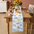 thumbnail image 2 of Cute Snowman Table Runner 70 Inches, Blue Weather Snowy Rainy Sun Rainbow Bed Runner Dresser Scarves Tabletop for Indoor Outdoor Parties/Ceremony/Banquet, 13" x 70", 2 of 9