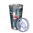 thumbnail image 2 of 16oz Tumblers Dark Blue Christmas Santa Pattern Stainless Steel Vacuum Insulated Double Wall Travel Tumbler Cups Mug with Lid and Straw,Cleaning Brush for Coffee,Tea, 2 of 4