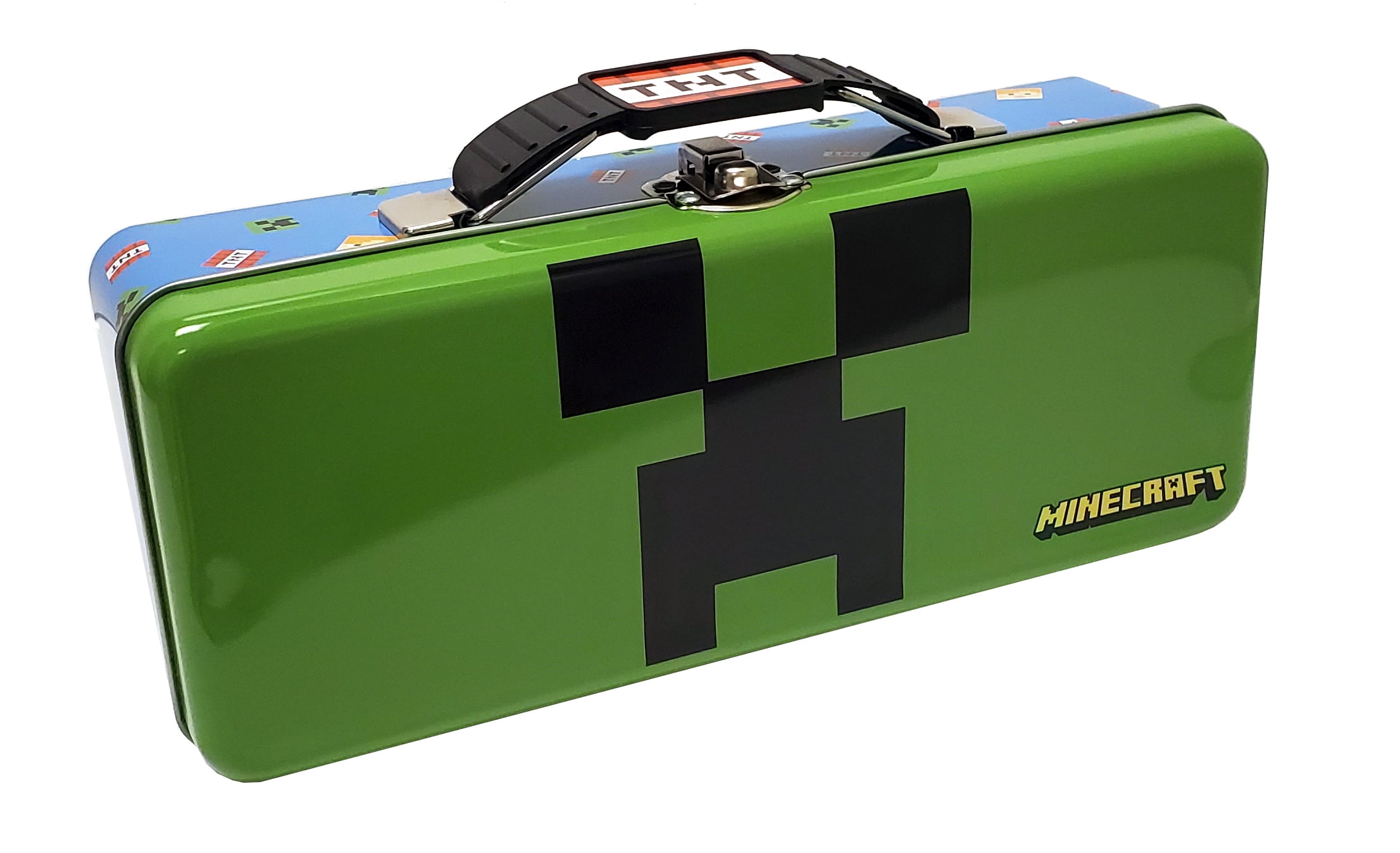 Minecraft Green Storage Tool Box with Handle, Clasp and Lid, 1 Count