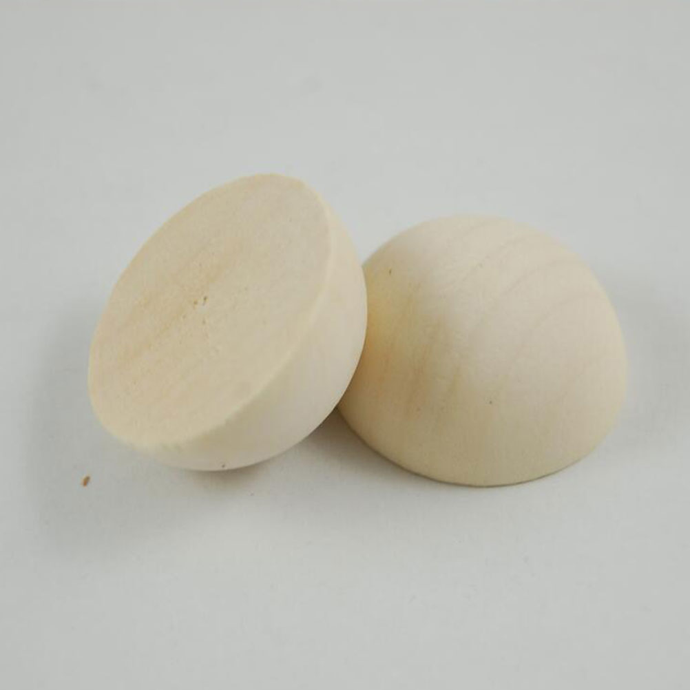 Boules En Bois Non Finies 5 Pièces - Diamètre 6,5 Cm, Surface Poncée, Pour Peinture Et DIY