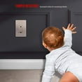 thumbnail image 4 of ENERLITES Elite Series Screwless Decorator Wall Plate Child Safe Outlet Cover, Size 1-Gang 4.68" H x 2.93" L, Unbreakable Polycarbonate Thermoplastic, SI8831-NK-10PCS, Nickel (10 Pack), 4 of 5