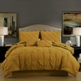 thumbnail image 2 of Chezmoi Collection 10-Piece Bed in a Bag Comforter Set, Pintuck Design, All Season Soft Microfiber Bedding with Sheets, Pillow Shams & Decorative Pillow, Mustard Yellow, Full, 2 of 9