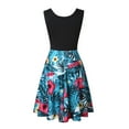 thumbnail image 2 of IROINNID A-Line Dress For Women Fashion Sleeveless Printed Skinny Tank Dress Long Dress V-Neck Knee-Length Dress, 2 of 6