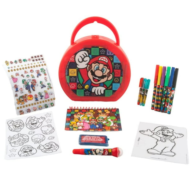 Set de actividades para colorear y pegatinas de Super Mario Brothers para niños