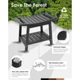 thumbnail image 2 of SONGMY Outdoor Shower-Bench-Seat | Stool-for-Inside-Shower | HDPE Waterproof Plastic | Bathroom Benches | Shaving Legs | Storage & Handles | Black | Indoor Outdoor Use | 21.8 x 14 x 18.1 Inch, 2 of 7