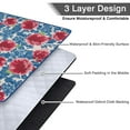 thumbnail image 4 of 80”x 80”Extra Large Pioneer Pink Blue Rose Picnic Blankets Waterproof Foldable Beach Blanket Sandproof,3-Layer Thicking Outdoor Packable Blanket for Camping, Park, Beach, Grass, Indoors, 4 of 6
