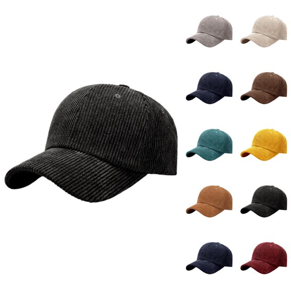 Corduroy Baseball Cap for Men Women Blank Hats Soft Texture Sun Hat