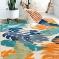 thumbnail image 6 of World Rug Gallery Arles Palm Floral Leaves Indoor/Outdoor Area Rug - Multi 5' x 7', 6 of 7