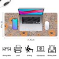 thumbnail image 5 of Long Mouse Pads for Desk,Pioneer Flower Floral Print Pattern Desk Mats on Top Of Desks, Desk Mouse Pad Extra Large with 3mm Non-Slip Base and Stitched Edge for Gaming,Office,Work,Home 35.4"x15.7", 5 of 6