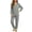 Dark Gray, variant on Cethrio Girls' Pajama Sets Long Sleeve, Comfy Fall Winter 2 Piece Girls' Sleepwear Pink Size 6