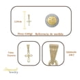thumbnail image 2 of Arete Arracada Diamantada De Oro 10k Imperial Jewlery tubo Torcido 15mm, 2 of 3