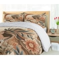 thumbnail image 5 of Ambesonne Boho Duvet Cover Set, Peachy Hues Nature Lady Botany, King, Slate Blue and Pale Rust, 5 of 6