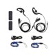 thumbnail image 2 of 2Pcs Mini Walkie Talkie 400-470MHz 2-Way Radio 3W Transceiver Earpiece Headset Earmuff USB Powered-Good, 2 of 5