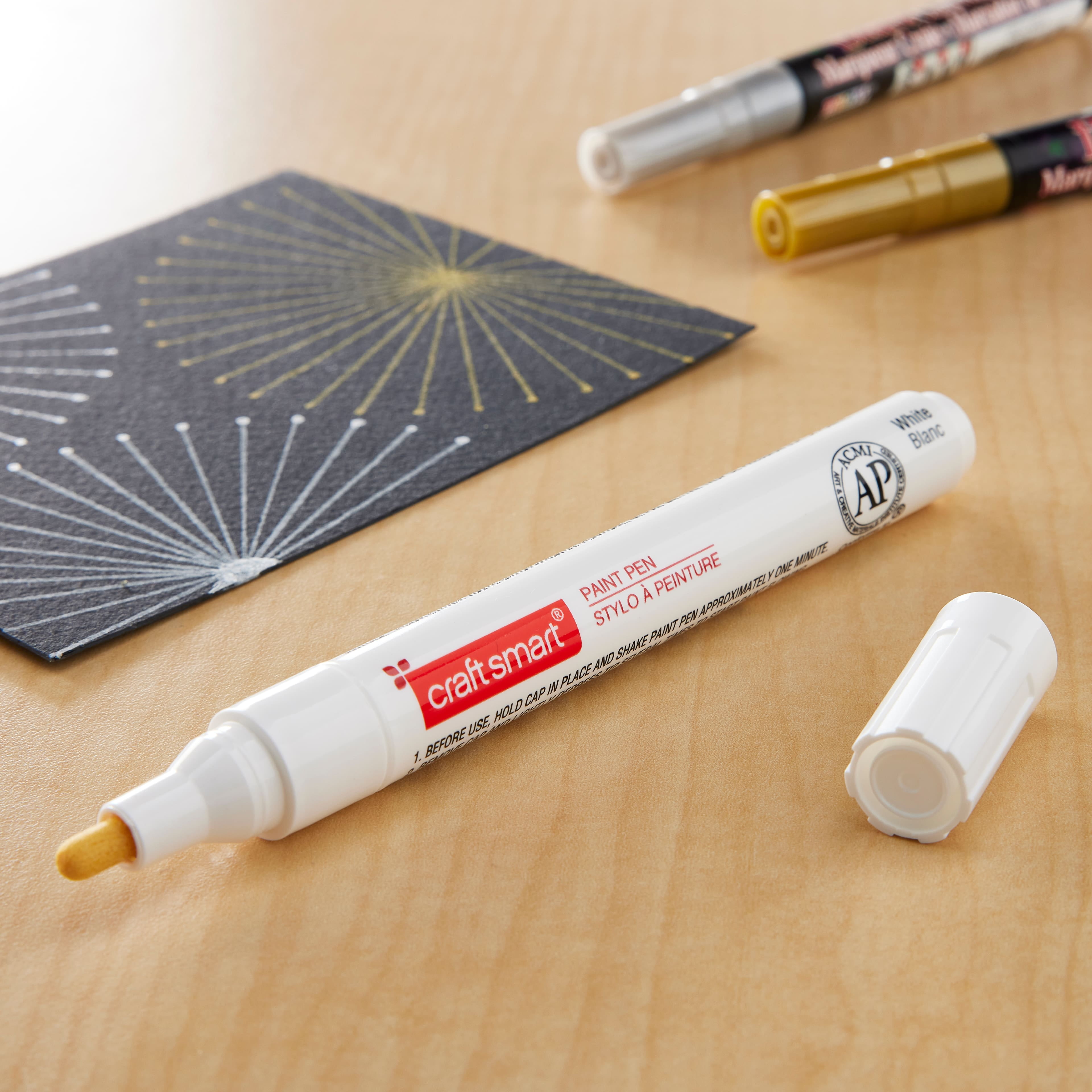 12 Pack: White Broad Line Paint Pen by Craft Smart