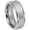 Silver, variant on 8mm Cobalt Chrome Wedding Band Ring Brushed Center Pipe Cut Comfort Fit Men’s Anniversary Ring size 11.5