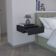 thumbnail image 5 of Newboti Furniture Floating Nightstand 5"H, Modern Wall-Mounted Bedside Shelf with Drawer, Black 44479, 5 of 7