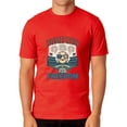 thumbnail image 2 of Home Run For Freedom Men's T-Shirt 4th Of July American Inspired Baseball Parody Funny Short-Sleeve Tee, 2 of 5