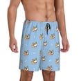 thumbnail image 2 of Logiee Corgi Dog Print Men's Pajama Shorts with Drawstring & Pockets,Sleep Shorts for Men,Sleepwear Bottoms,Elastic Waistband Loungewear-XX-Large, 2 of 6