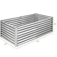 thumbnail image 5 of IVV 6×4×2 ft Galvanized Steel Raised Garden Bed Kit, Outdoor Large Rectangular Metal Raised Planter Boxes for Vegetables Fruits Flowers (Silver), 5 of 10