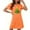 Orange, variant on Fazvaoo Women's Nightgowns Short Sleeve Short Nightgowns Christmas Print Sleepwear(Black,Size S-XXL)