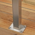 thumbnail image 2 of fastboy Stair Rope Railing Posts, Pre-Drilled Stair Posts, Stainless Steel Top Posts, Sturdy And Durable, Suitable Outdoor silver-white, 2 of 6