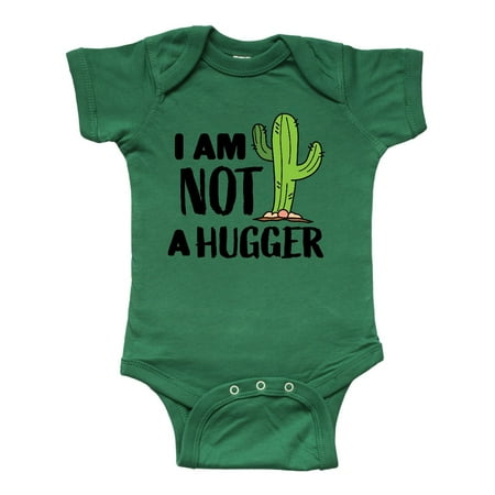

Inktastic I am Not a Hugger with Cactus Gift Baby Boy or Baby Girl Bodysuit