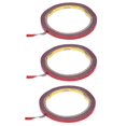 thumbnail image 1 of 3X Ruban Adhésif Permanent Double Face Super Adhésif pour Véhicule Voiture, Rouge 6MM*, 3 x Ruban Double Face, Rouge, 1 of 3