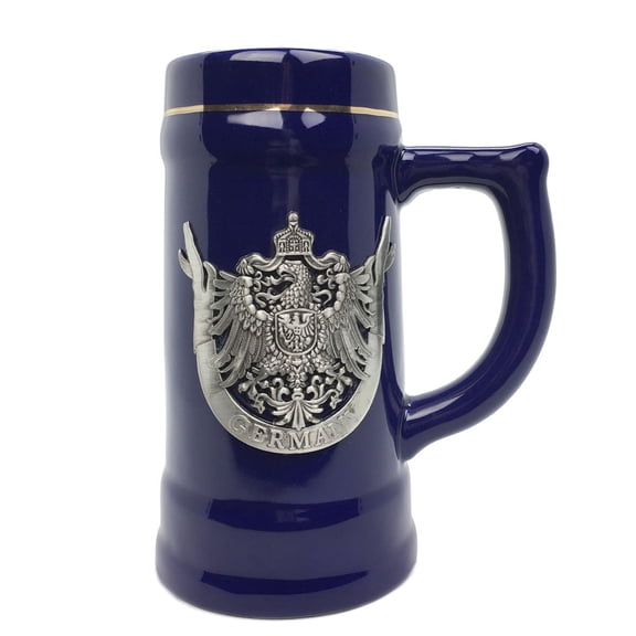.75L Eagle Cobalt Blue Medallion Stein