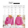 thumbnail image 2 of Sidefeel Womens V-Neck Sweaters Solid Color Knitted Pullover Tops Hollow Out Cable Knit Jumper Tops, 2 of 4