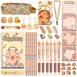 Capybara Stationery Set,Cute Capybara School Supplies,Kawaii Stationery