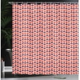 thumbnail image 3 of Ambesonne Abstract Shower Curtain, Leaf Flower Like Shapes, 69"Wx75"L, Eggplant Burnt Sienna, 3 of 4