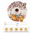 thumbnail image 6 of 15 Inch Round Placemats Set of 6, Orange Blue Fall Non Slip Heat Insulation PP Table Mats, Thanksgiving Pumpkins Botanical Rustic Washable Place Mats for Kitchen Dining Party Table Decor, 6 of 7