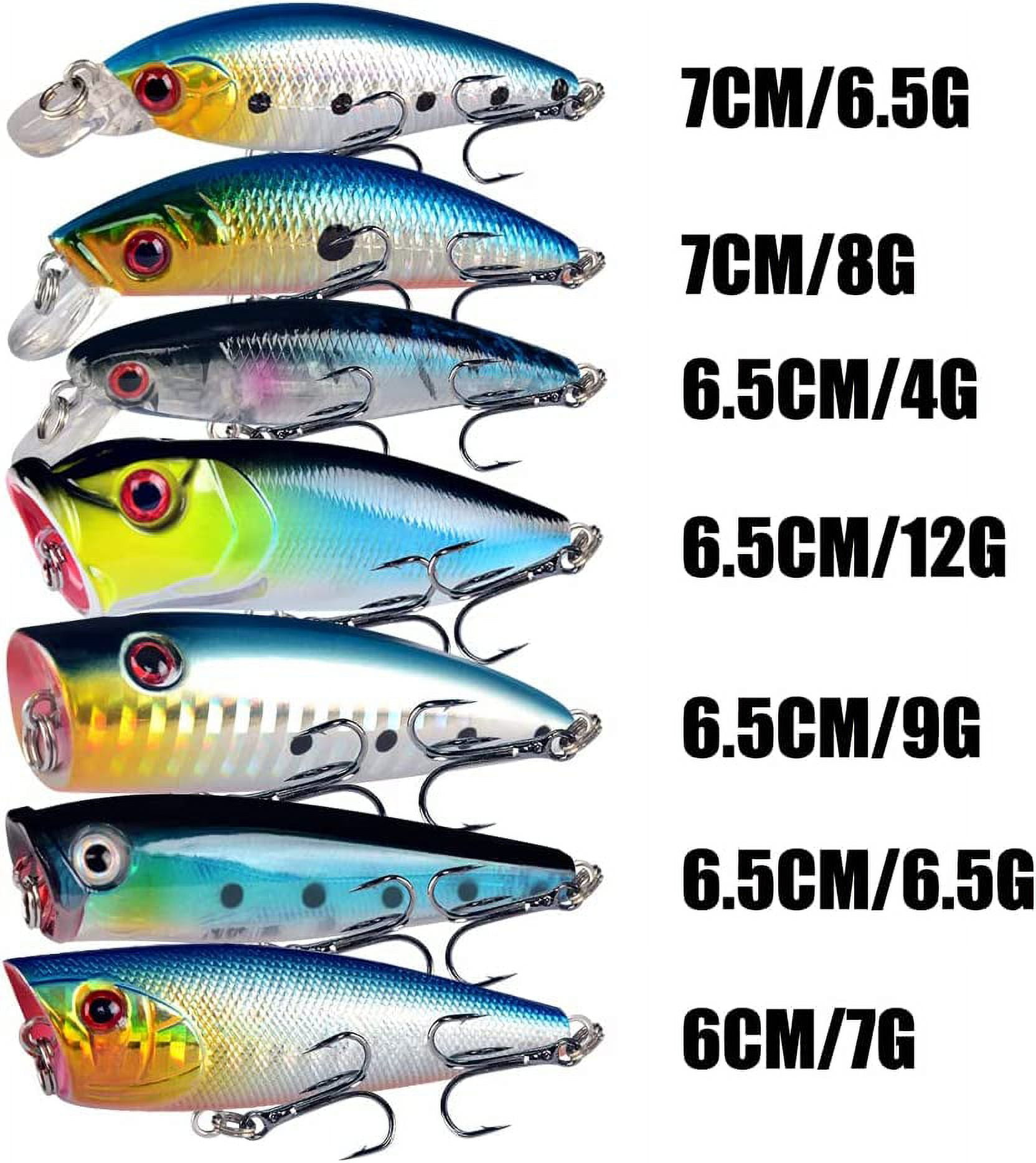Bass Fishing Lures Kit Set Topwater Hard Baits Minnow Crankbait Pencil VIB  Swimbait for Bass Pike Fit Saltwater and Freshwater 