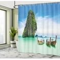 thumbnail image 5 of Ambesonne Island Shower Curtain, Rock in the Sea Coast, 69"Wx84"L, Multicolor, 5 of 5