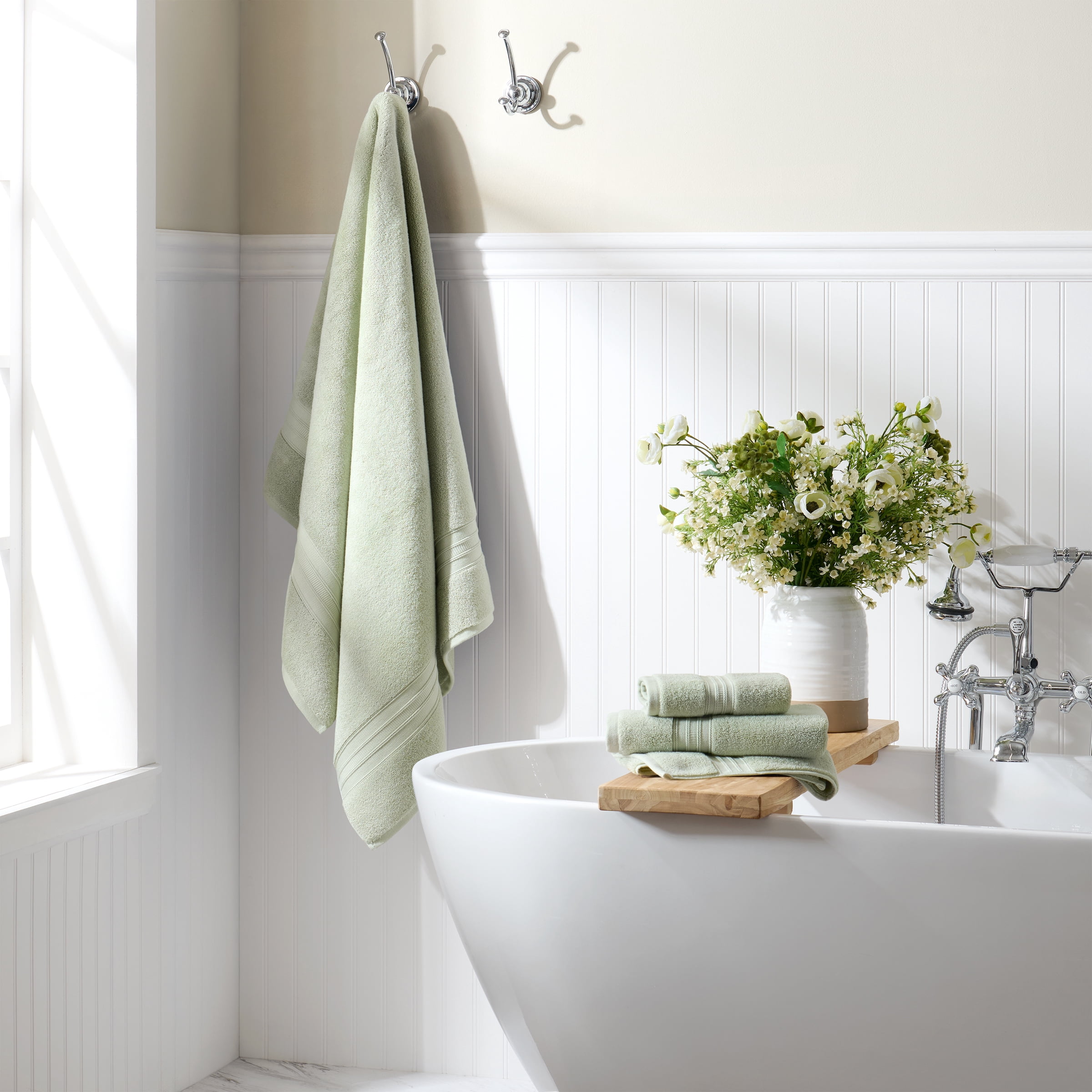 Wamsutta 1846 Luxury Solid Bath Sheet 2 Piece Set, Green