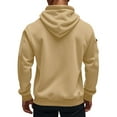thumbnail image 4 of WTOBBY Men's Military Cargo Hoodie Jacket, Multi-Pocket Zippered Tactical Top, Athletic Wear for Outdoor Training and Street Style Fashion,Khaki M, 4 of 8