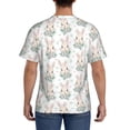 thumbnail image 3 of Qekee Rabbit And Flower Classic Fit T-Shirt Men's Shirt Men's Tight Short Sleeves for Exercise, Running, Mountaineering - Rabbit And Flower, 3 of 9
