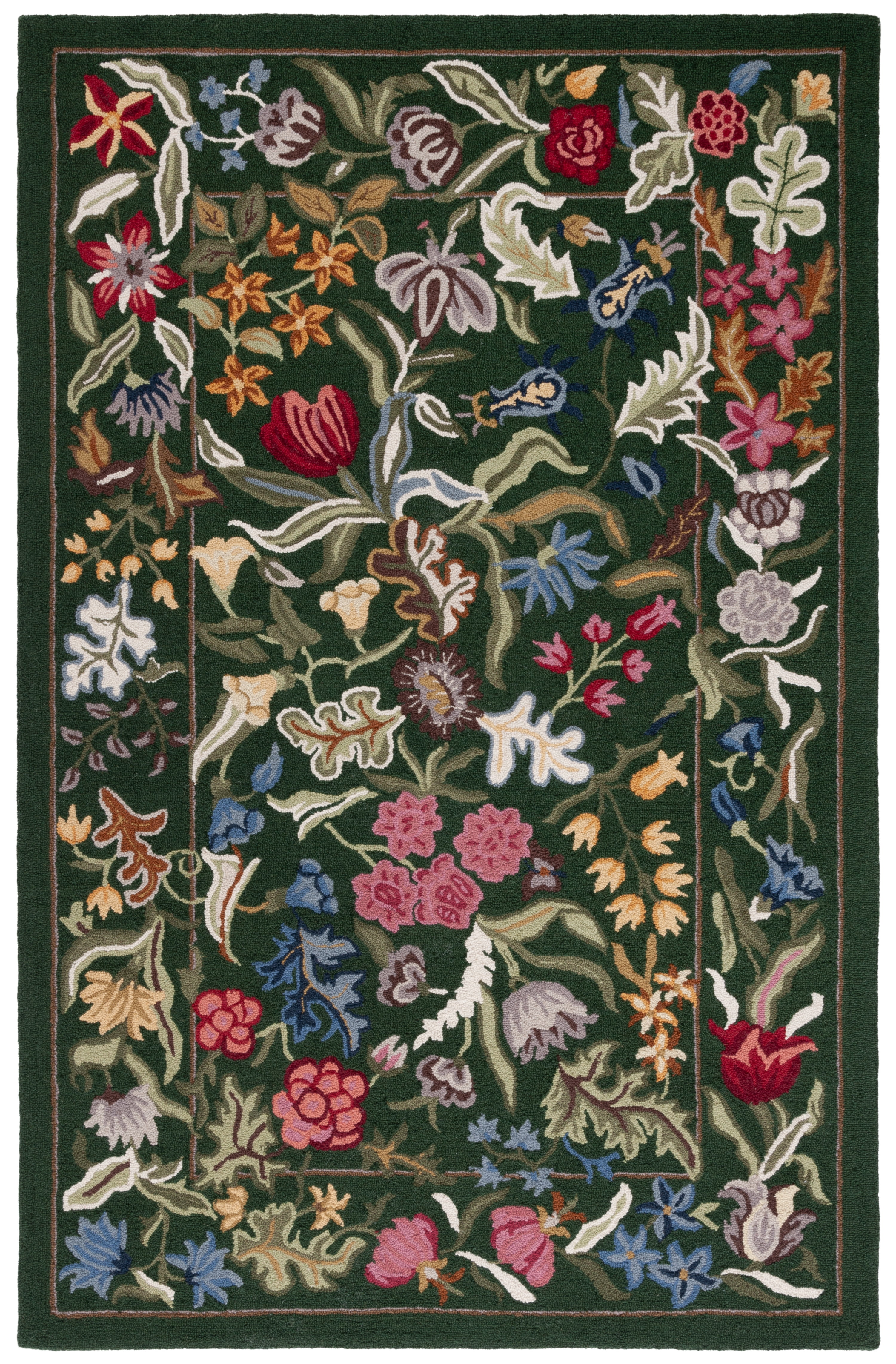 Safavieh Chelsea Mabelle Floral Wool Area Rug, Green/Pink, 2' x 3'
