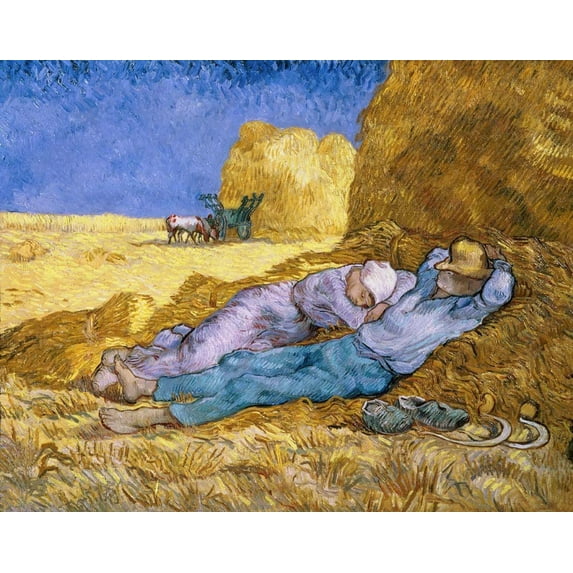 van Gogh "The Siesta After Millet" (1890) Glossy Poster