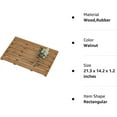 thumbnail image 6 of Bambloom Bath Mat,Bamboo Large Shower Mat w/ Non-Slip Pads,21.3x14.2in,Walnut, 6 of 9