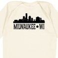 thumbnail image 4 of Inktastic Milwaukee Wisconsin City Skyline Boys or Girls Long Sleeve Baby Bodysuit, 4 of 5