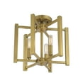 thumbnail image 4 of Warm Brass Three Light Semi-Flush Mount from the Benson Collection, 4 of 5