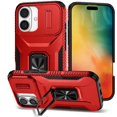 thumbnail image 1 of Funda para GANGXUN iPhone 16 Plus - Soporte metálico, Función magnética, Rojo, 1 of 5
