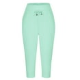 thumbnail image 5 of Tumotour Yoga Shorts For Women Workout Out Elastic High Waisted Shorts With Pocket Drawstring Cropped Trousers Athletic Sports Shorts Lightweight Biker Shorts, 5 of 8